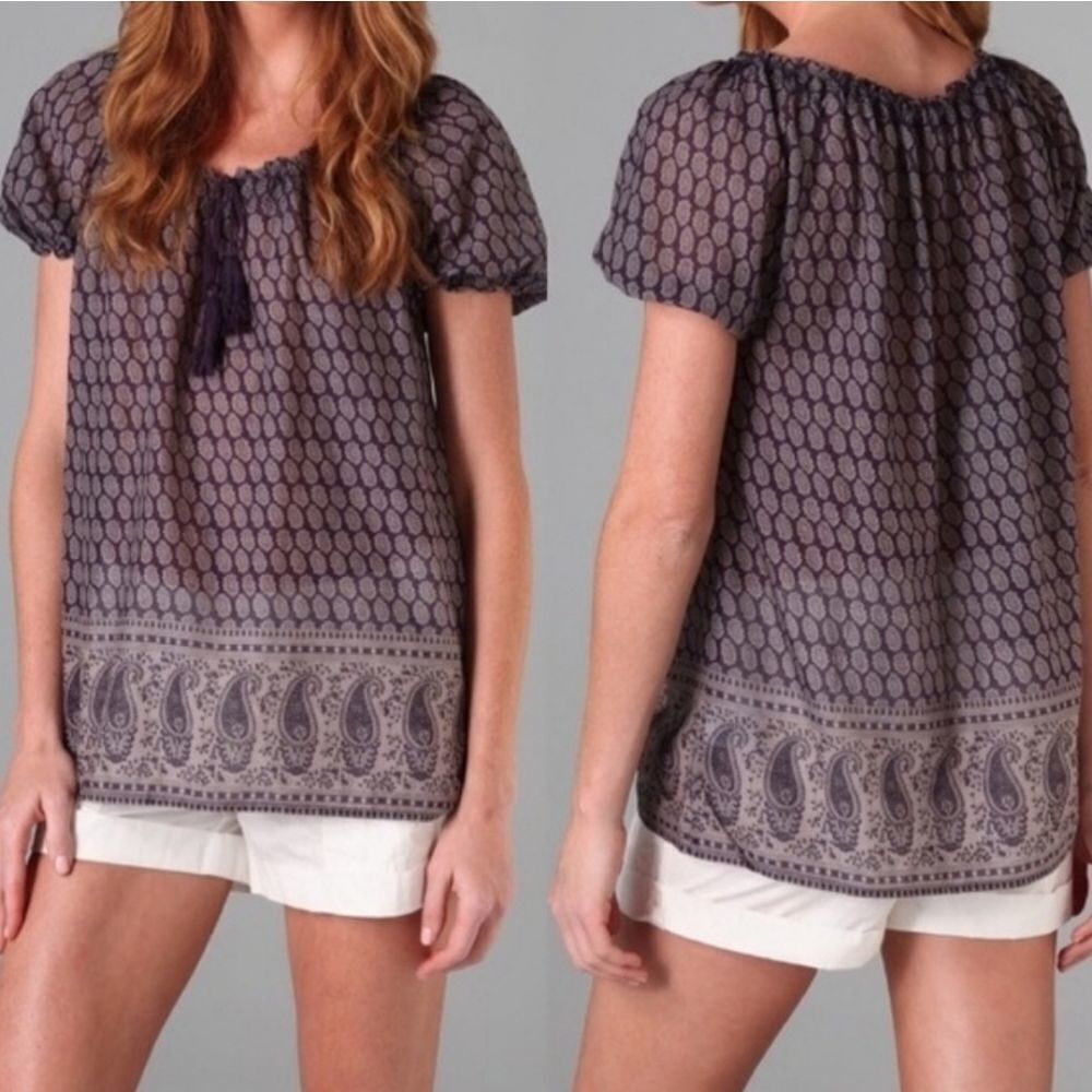 Joie Masona Blouse Hippy Dippy Vintage Voile